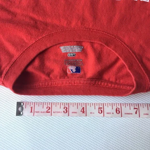 Cleveland Indians T Shirt Mens Large MLB Baseball Red Short Sleeve Adult Genuine - Picture 9 of 12